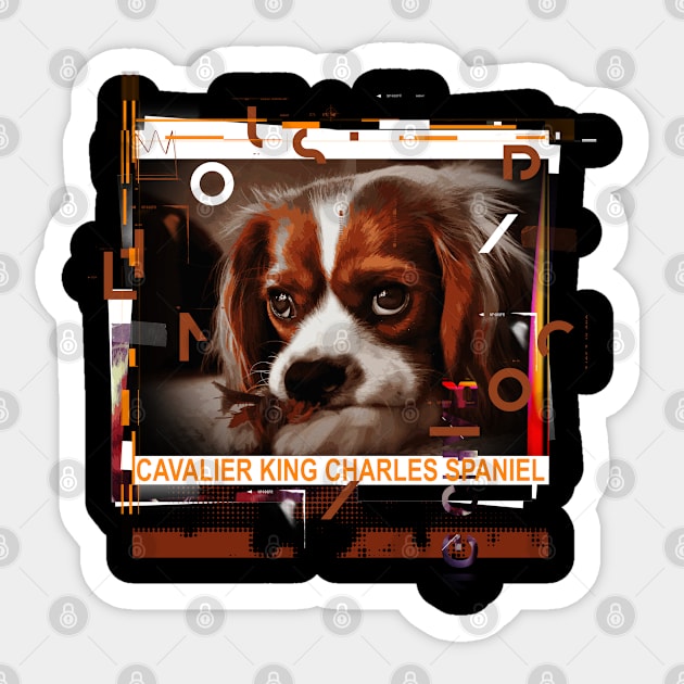 Cavalier King Charles Spaniel Dog Sticker by remixer2020